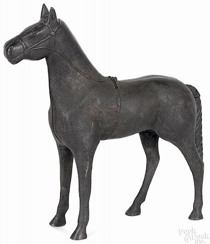 Cast iron figure of a horse, late 19th c., 17'' h.