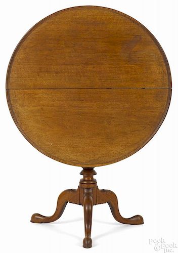 Frank Auspitz, York, Pennsylvania Queen Anne style walnut tea table, 29 1/4'' h., 33 3/4'' w.