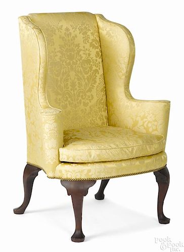 Frank Auspitz, York, Pennsylvania Queen Anne style walnut easy chair.