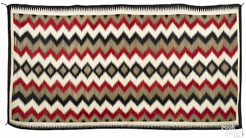 Large Navajo eye dazzler rug, 119'' x 65''.