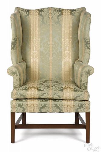 Frank Auspitz, York, Pennsylvania Chippendale style mahogany easy chair.