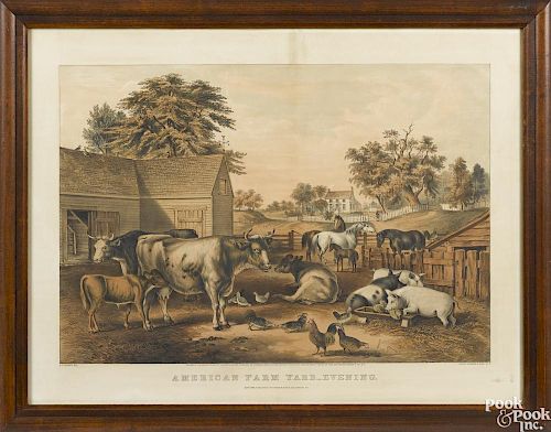 After E. E. Palmer, two Currier and Ives hand colored lithographs