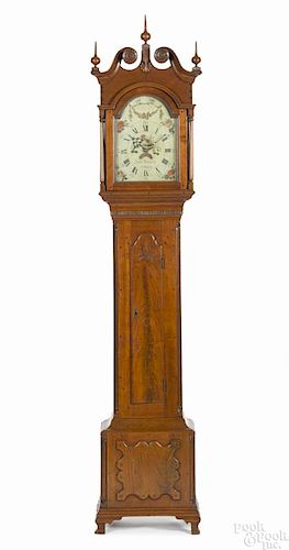 Northampton County, Pennsylvania Chippendale walnut tall case clock, late 18th c.