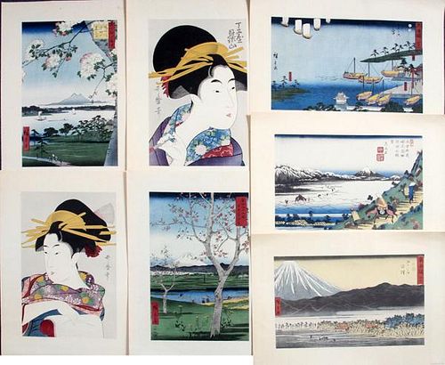 JAPANESE COLOR PRINTS, EIGHT