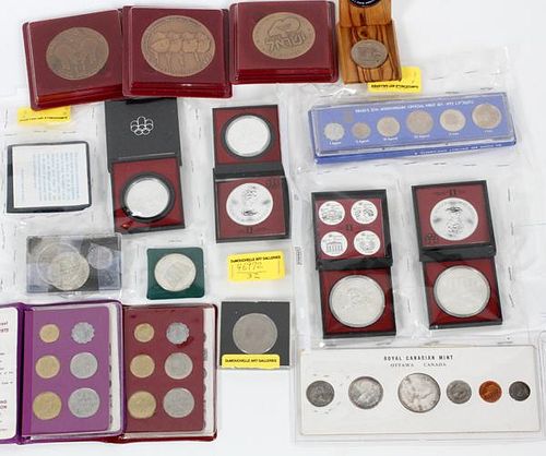 CANADIAN 'PROOF LIKE' COIN SETS AND MEDALS ETC