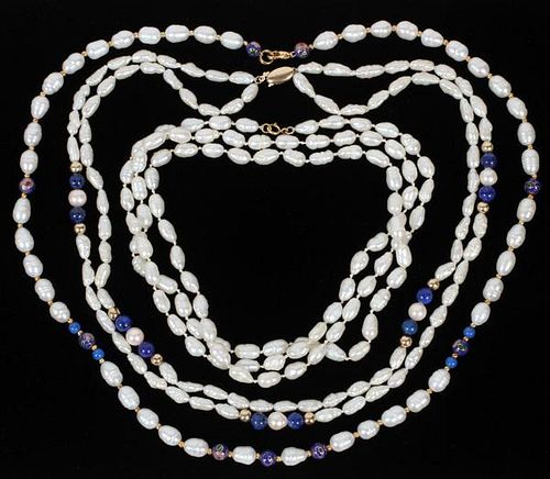 FRESHWATER PEARL NECKLACES 3 PIECES