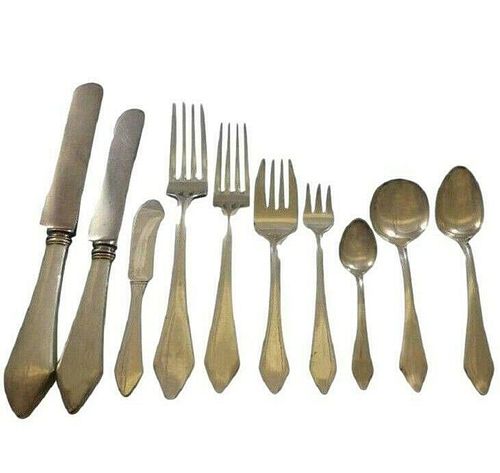 Chatham by Durgin Sterling Silver Flatware Set For 12 Service 132 Pieces Dinner