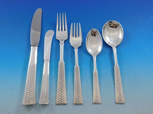 Eternity by Dragsted Danish Sterling Silver Flatware Set Service Denmark 81 pcs