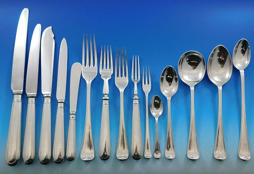 Thread Edge by James Robinson Sterling Silver Flatware Dinner Service 191 pieces