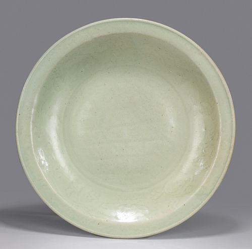 Chinese Ming Dynasty Celadon Glazed Charger