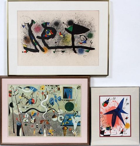 AFTER JOAN MIRO COLOR LITHOGRAPHS THREE