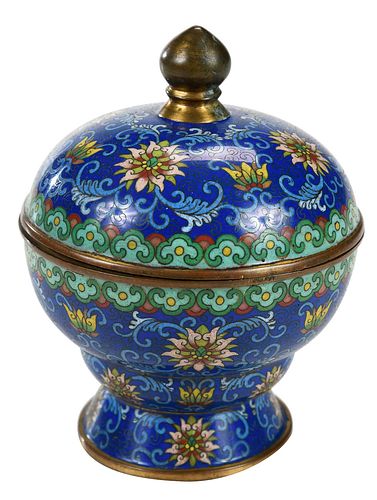 Chinese Cloisonne Lidded Vessel