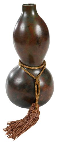 Chinese Bronze Double Gourd Vase