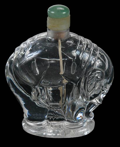 Chinese Glass Elephant Form Snuff Bottle