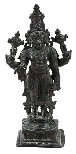 Indian Bronze Figure of Venkateswara