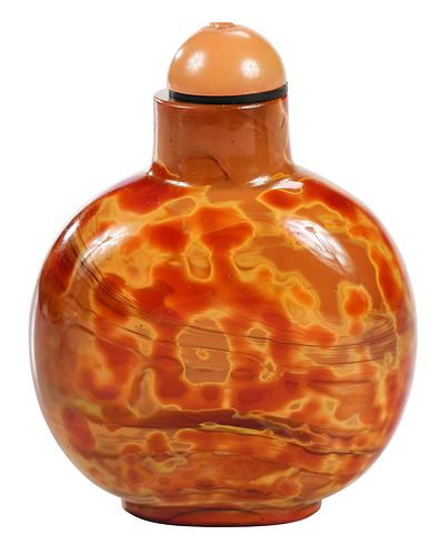 Chinese Glass Realgar Snuff Bottle