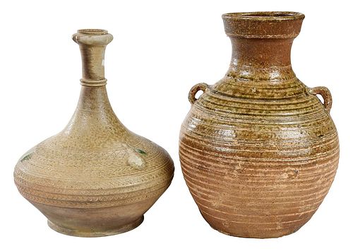 Two Asian Pottery Vessels