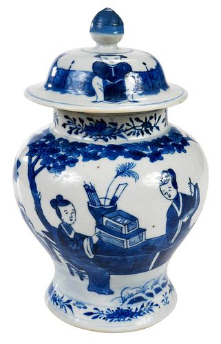 Chinese Underglaze Blue and White Porcelain Ginger Jar