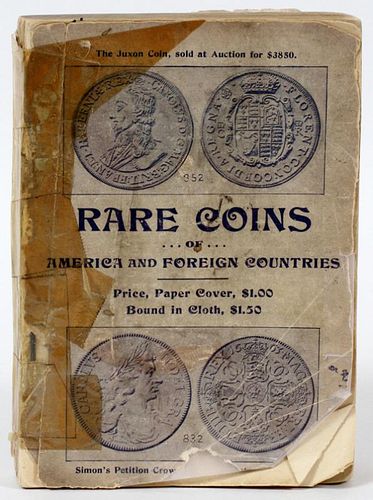 BOOK 'RARE COINS OF AMERICA' & FOREIGN 'AS IS' 1897