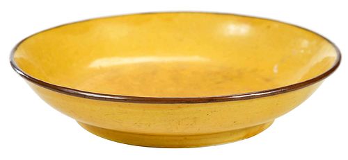 Small Chinese Yellow Glaze Dish