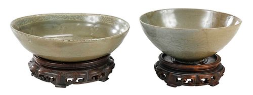 Two Korean Celadon Bowls
