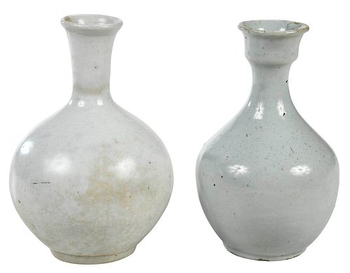 Two Korean White Glazed Vessels