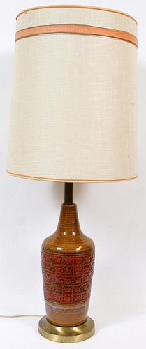 MID-CENTURY MODERN POTTERY TABLE LAMPS 2 PCS.