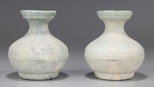 Pair Chinese Early Style Ceramic Vases