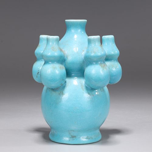 Chinese Glazed Double Gourd Vase