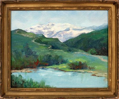 AFTER CHARLES P. ADAMS OIL ON ARTIST BOARD