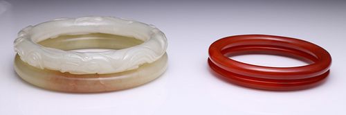 Group of Four Chinese Bangles