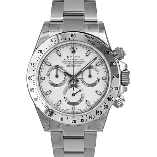 Rolex 116520 - Cosmograph Daytona Steel Automatic White Dial Men's Watch