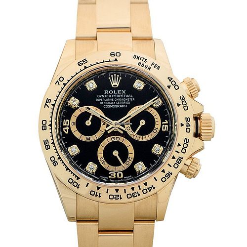 Rolex 116508-0016 - Cosmograph Daytona Automatic Black Dial 18kt Yellow Gold Men's Watch