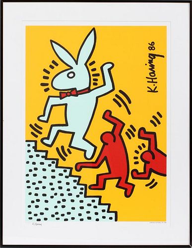 KEITH HARING COLOR LITHOGRAPH