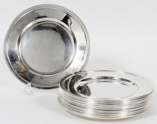FISHER SILVERSMITHS STERLING BREAD/COCKTAIL PLATES