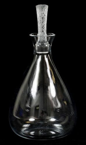 LALIQUE 'PHALSBOURG' CLEAR CRYSTAL WINE DECANTER