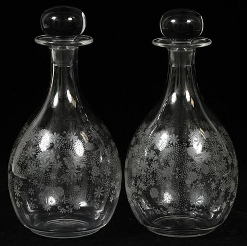 BACCARAT CRYSTAL DECANTERS, TWO