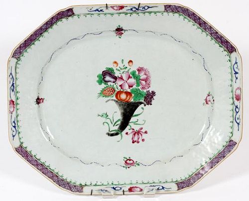 CHINESE EXPORT PORCELAIN PLATTER LATE 18TH C.