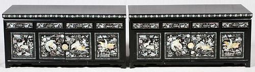CHINESE LACQUER CABINETS PAIR