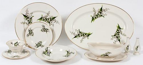FINE ARTS CHINA 'LILY OF THE VALLEY' DINNER SET