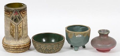 POTTERY VASES AND BOWLS FOUR