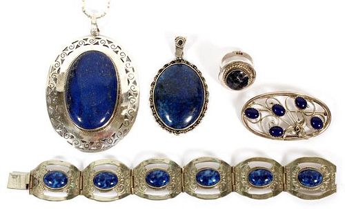 MEXICAN ITALIAN & OTHER STERLING & LAPIS JEWELRY