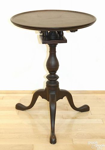 Frank Auspitz, York, Pennsylvania Queen Anne style walnut candlestand, 27'' h., 20 1/2'' w.