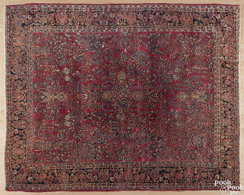 Sarouk carpet, ca. 1920, 11' x 9'.