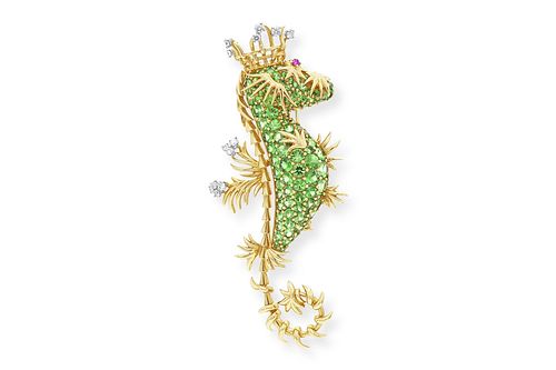 Seahorse King Brooch by Schlumberger for Tiffany & Co.