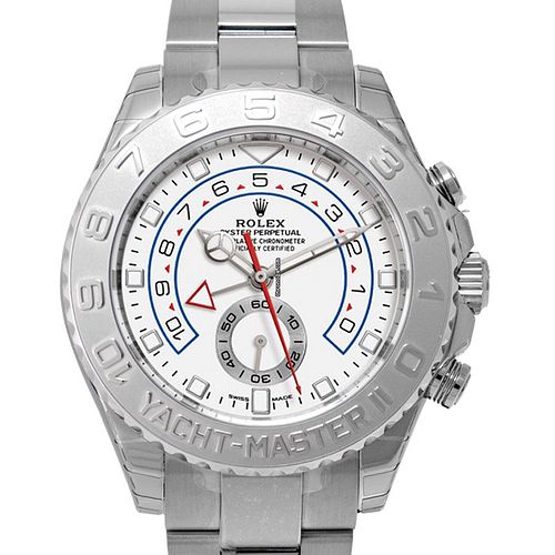 Rolex 116689 - Yacht-Master II Automatic White Dial 18k White Gold and Platinum Oyster Men's Wat
