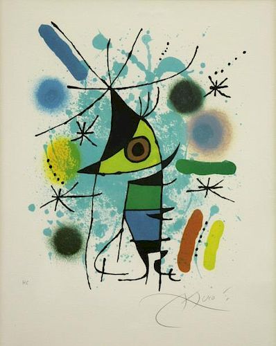 MIRO, Joan. Color Lithograph "Miró Lithographs I"