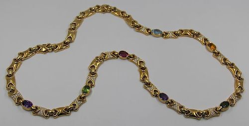JEWELRY. 18kt Gold, Diamond, and Colored Gem