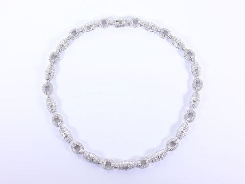 18K White Gold & 20CTW Diamond Necklace