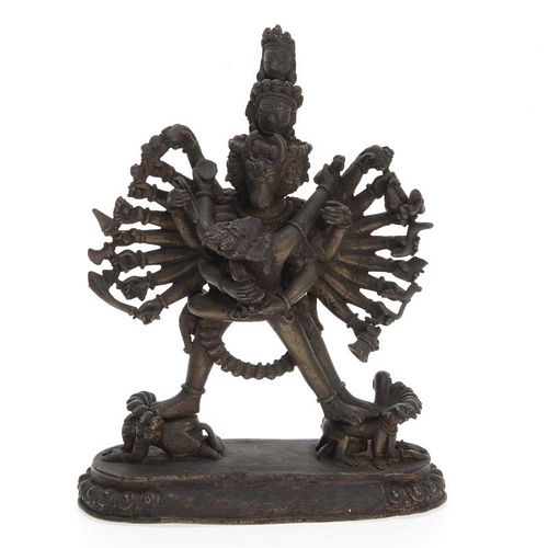 Sino-Tibetan bronze of Narasimha